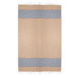 Serviette de plage en coton 100x180cm légère 220 g/m² couleur bleu marine