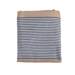 Serviette de plage en coton 100x180cm légère 220 g/m² couleur bleu marine vue avec impression