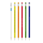 Crayon dans différentes couleurs avec détail argenté et gomme