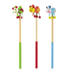 Crayon bicolore pour enfant avec figurines amusantes à une extrémité