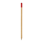 Crayon en charbon avec corps en bois et pointe de différentes couleurs couleur rouge