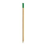 Crayon en charbon avec corps en bois et pointe de différentes couleurs couleur vert