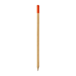 Crayon en charbon avec corps en bois et pointe de différentes couleurs couleur orange