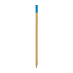 Crayon en charbon avec corps en bois et pointe de différentes couleurs couleur bleu ciel