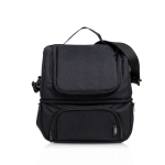 Sac isotherme à bandoulière fabriqué à partir de bouteilles recyclées couleur noir vue 11