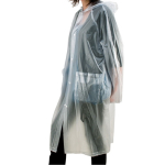 Imperméable taille unique avec fermeture frontale et capuche incluse couleur translucide Vue 1