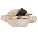Banane en chanvre et coton avec plusieurs poches 160 g/m² vue du logo imprimé