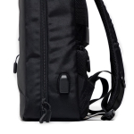 Sac à dos PC antivol en polyester et bandes réfléchissantes 15,6'' couleur noir