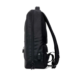 Sac à dos PC antivol en polyester et bandes réfléchissantes 15,6'' couleur noir