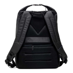 Sac à dos en polyester avec fermeture imperméable et port USB 15,6” couleur noir