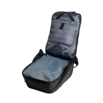 Sac à dos de voyage avec poches antivol et espace pour PC 15,6” vue du logo imprimé