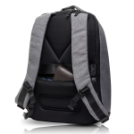 Sac à dos antivol en nylon pour ordinateur avec poche arrière 15,6” couleur gris foncé