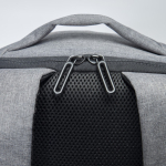 Sac à dos antivol en nylon pour ordinateur avec poche arrière 15,6” couleur gris foncé