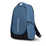 Sac à dos antivol en nylon pour ordinateur avec poche arrière 15,6” couleur bleu marine Vue 1