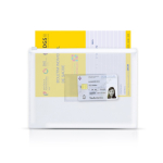 Porte-documents en plastique avec fermeture éclair pour documents A5 couleur transparent