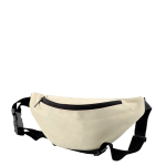 Banane en polyester 600D idéale pour la marche avec sangle ajustable couleur beige vue avec impression