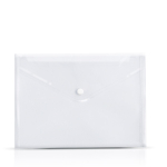 Porte-documents avec fermeture à bouton pour feuilles A4 couleur transparent