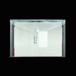Porte-documents avec fermeture à bouton pour feuilles A4 couleur transparent