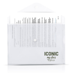 Porte-documents avec fermeture à bouton pour feuilles A4 vue du logo imprimé