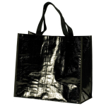 Sac de courses en nylon brillant et résistant 120 g/m² couleur noir vue 11