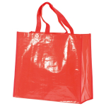 Sac de courses en nylon brillant et résistant 120 g/m² couleur rouge