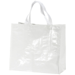 Sac de courses en nylon brillant et résistant 120 g/m² couleur blanc