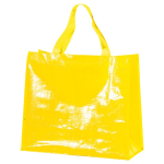 Sac de courses en nylon brillant et résistant 120 g/m² couleur jaune