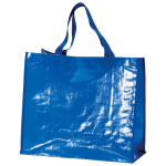 Sac de courses en nylon brillant et résistant 120 g/m² couleur bleu roi