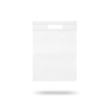 Petit sac en non-tissé coloré avec poignées creuses 80 g/m² couleur blanc