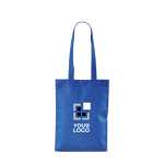 Sac en non-tissé avec longues poignées idéal pour les courses 70 g/m² couleur bleu roi vue avec impression