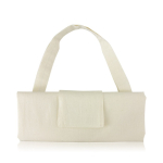 Sac pliable pour courses en coton avec poignées courtes 110 g/m² couleur beige