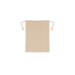 Sac en coton avec cordons de transport 110 g/m² couleur beige vue 2