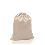 Sac en coton avec fermeture par cordon et longue sangle 110 g/m² couleur beige