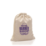 Sac en coton avec fermeture par cordon et longue sangle 110 g/m² Vue 1