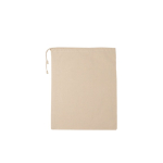 Sac en coton 100 % avec fermeture par cordon et nœud 180 g/m² couleur beige