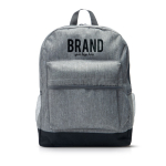 Sac à dos en polyester avec base colorée pour ordinateur 13” couleur noir vue avec impression