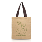 Sac de courses en jute avec poignées en coton 265 g/m²