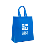 Sac en non-tissé avec effet mat et haute résistance 110 g/m² couleur bleu roi vue avec impression