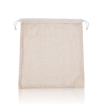 Sac en coton avec un côté en maille en forme de filet 140 g/m² couleur beige