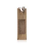 Sac en jute avec finition laminée pour bouteilles de vin 750 ml couleur beige
