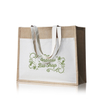 Sac en jute et coton résistant jusqu'à 11 kg avec poche avant