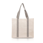 Sac en coton naturel avec anses de différentes couleurs 300 g/m2 couleur noir vue 11