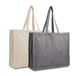Sac en coton recyclé avec soufflet latéral 190 g/m²