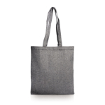 Sac en coton recyclé avec finition chinée 280 g/m² couleur noir vue 11
