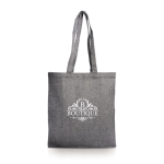 Sac en coton recyclé avec finition chinée 280 g/m² couleur noir