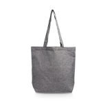 Sac pliable en coton recyclé avec poche intérieure 190 g/m² couleur noir vue 11