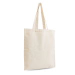Sac durable en coton avec interlock et longues poignées 310 g/m² couleur beige
