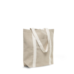 Sac de courses en coton recyclé avec poignées 310 g/m² couleur beige