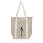 Sac de courses en coton recyclé avec poignées 310 g/m² couleur beige