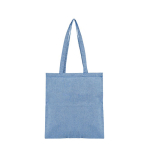 Sac personnalisé en coton recyclé 140 g/m2 Recycle Colors couleur bleu roi vue avec impression